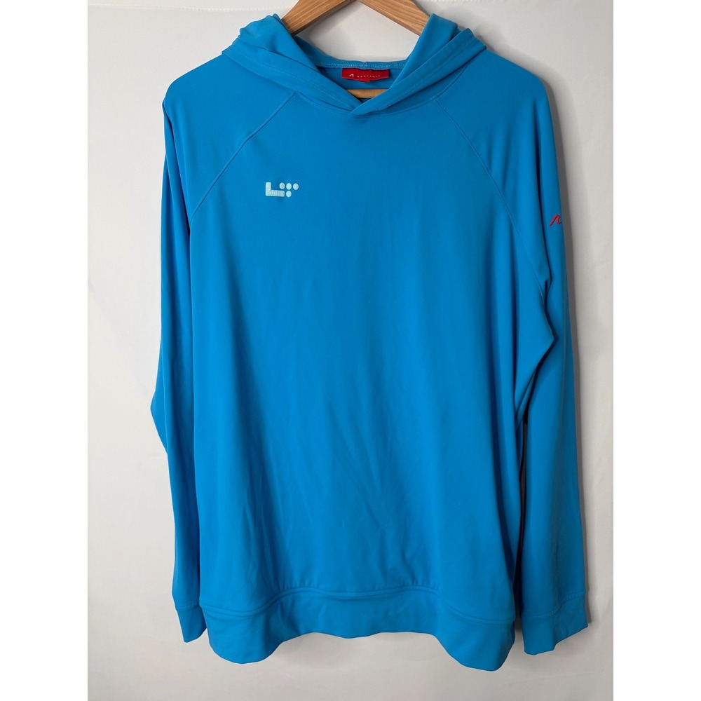 Redvanly Larkin Hoodie Mens L Blue Performance Sweatshirt Stretch Activewear